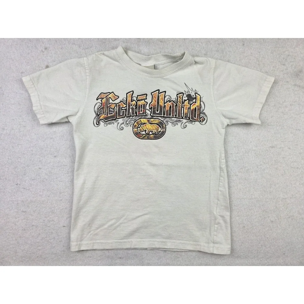 Y2K Ecko Unltd Urban Wear Shirt 3T‎ Graffiti Logo Spellout 2000s *READ*